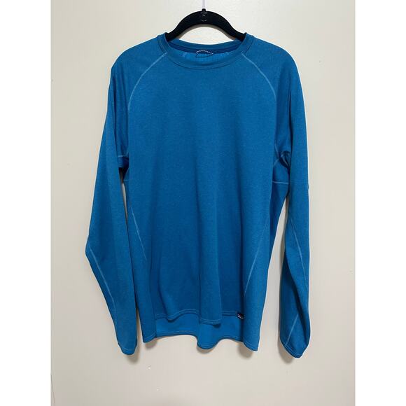 Patagonia Mens Capilene Long Sleeve Size Large  Blue Base Layer - Picture 1 of 7